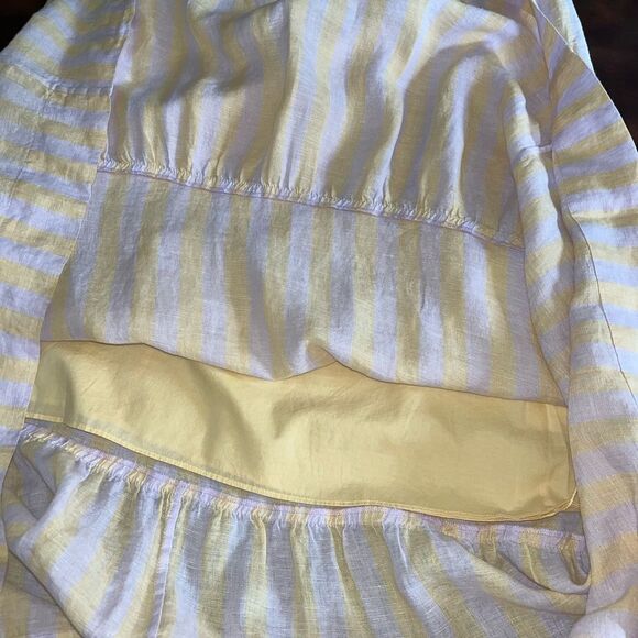 Lilly Pulitzer Javanne Linen Maxi Dress EUC Lilac Island Secrets Stripe 10 - Picture 8 of 12